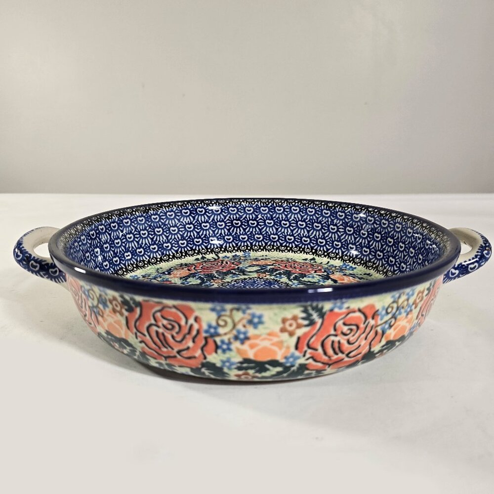 Teresa Nakoneczna Unikat Polish Pottery Round Baker